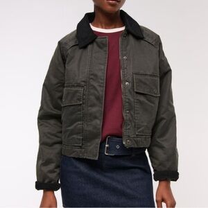 NWT Abercrombie waxed chore jacket